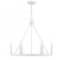 Savoy House Meridian CA M10093BQW - 6-Light Chandelier in Bisque White