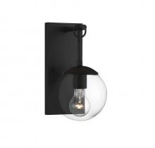 Savoy House Meridian CA M50029BK - 1-Light Outdoor Wall Lantern in Matte Black
