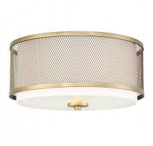 Savoy House Meridian CA M60018NB - 3-Light Ceiling Light in Natural Brass