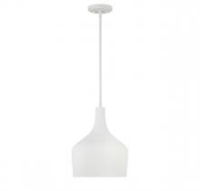 Savoy House Meridian CA M70020BQW - 1-Light Pendant in Bisque White