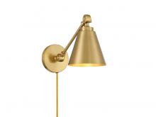 Savoy House Meridian CA M90108NB - 1-Light Wall Sconce in Natural Brass (Set of 2)