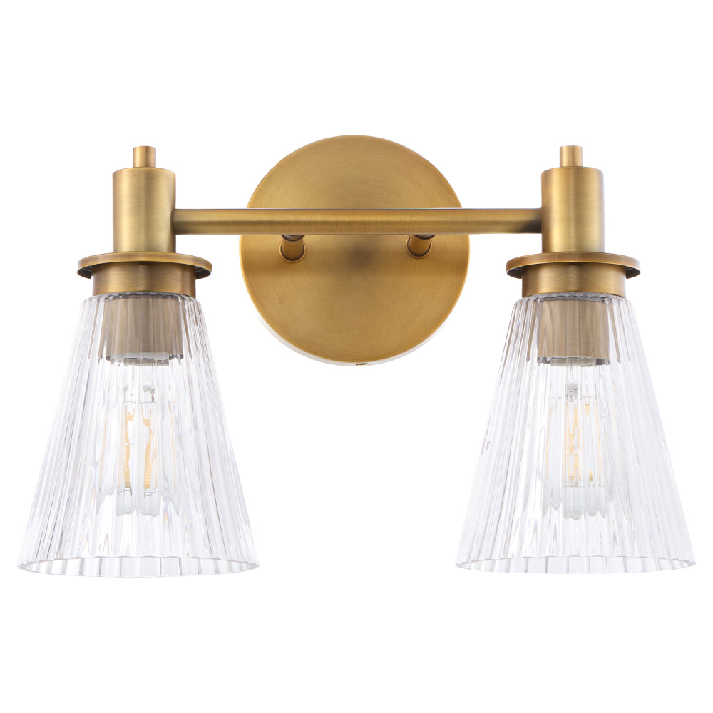 LAWTON 2 LIGHT VANITY - BRUSHED BRASS