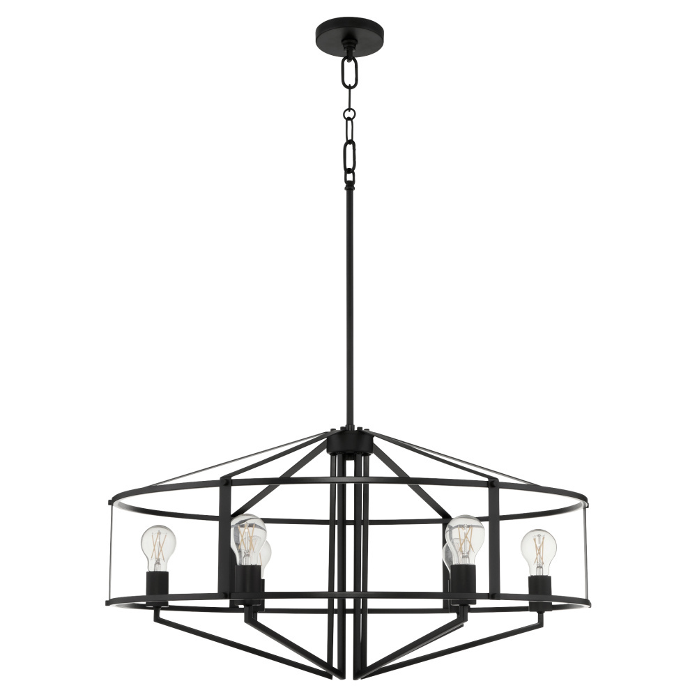 TOBIN 32&#34; 6 LIGHT PENDANT - MATTE BLACK
