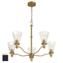 Quorum 6803-5-59 - LAWTON 5 LIGHT CHANDELIER - MATTE BLACK