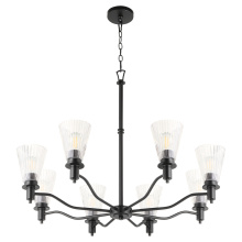 Quorum 6803-8-59 - LAWTON 8 LIGHT CHANDELIER - MATTE BLACK