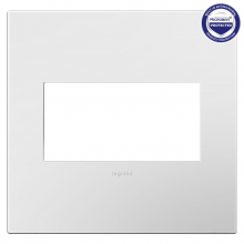 Legrand AWP2GWH4 - adorne Gloss White Two-Gang Screwless Wall Plate with Microban