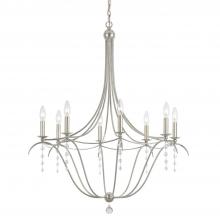CRYSTORAMA 438-SA - Metro 8 Light Antique Silver Chandelier