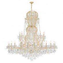 CRYSTORAMA 4460-GD-CL-MWP - Maria Theresa 37 Light Hand Cut Crystal Gold Chandelier