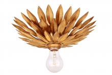 CRYSTORAMA 500-GA - Broche 1 Light Antique Gold Flush Mount