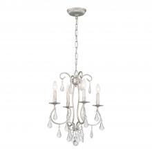 CRYSTORAMA 5014-OS-CL-MWP - Ashton 4 Light Hand Cut Crystal Olde Silver Mini Chandelier