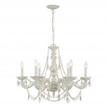 CRYSTORAMA 5026-AW-CL-MWP - Paris Market 6 Light Clear Crystal Antique White Chandelier