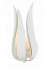 CRYSTORAMA 511-MT - Broche 1 Light Matte White Sconce