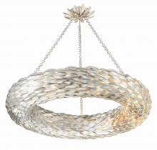 CRYSTORAMA 538-SA - Broche 8 Light Antique Silver Chandelier