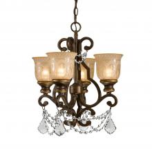 CRYSTORAMA 7504-BU-CL-MWP - Norwalk 4 Light Clear Crystal Bronze Umber Mini Chandelier