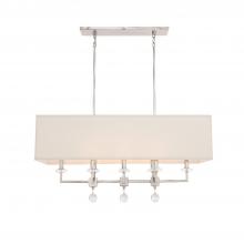 CRYSTORAMA 8109-PN - Paxton 8 Light Polished Nickel Linear Chandelier