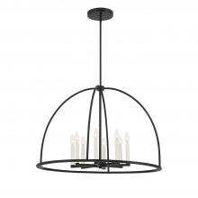CRYSTORAMA ABB-3008-BK - Abbott 8 Light Black Lantern Chandelier