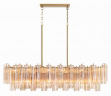 CRYSTORAMA ADD-317-AG-AM - Addis 14 Light Aged Brass Linear Chandelier