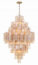 CRYSTORAMA ADD-319-AG-AM - Addis 20 Light Aged Brass Chandelier