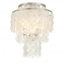 CRYSTORAMA BRI-3003-SA - Brielle 3 Light Antique Silver Flush Mount