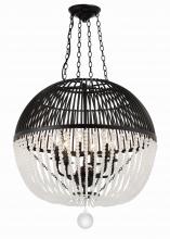 CRYSTORAMA DUV-626-MK - Duval 6 Light Matte Black Pendant