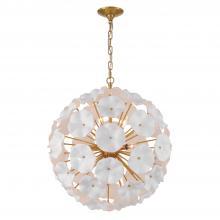 CRYSTORAMA ESM-4006-AG-WH - Esme 9 Light Aged Brass Pendant