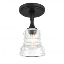 CRYSTORAMA GRG-1040-MK_CEILING - Gregory 1 Light Matte Black Semi Flush Mount
