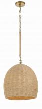 CRYSTORAMA JAC-10500-SG - Jace 1 Light Soft Gold Pendant