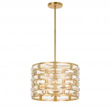 CRYSTORAMA MER-4865-GA - Meridian 5 Light Antique Gold Pendant