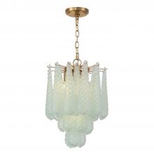 CRYSTORAMA OLL-6004-AG-GR - Ollie 4 Light Aged Brass Pendant