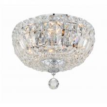 CRYSTORAMA ROS-A1004-CH-CL-MWP - Roslyn 4 Light Polished Chrome Flush Mount