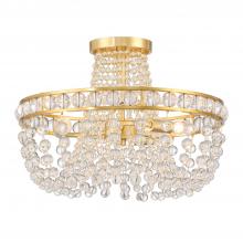 CRYSTORAMA SEV-1800-AG - Seville 3 Light Aged Brass Semi Flush Mount