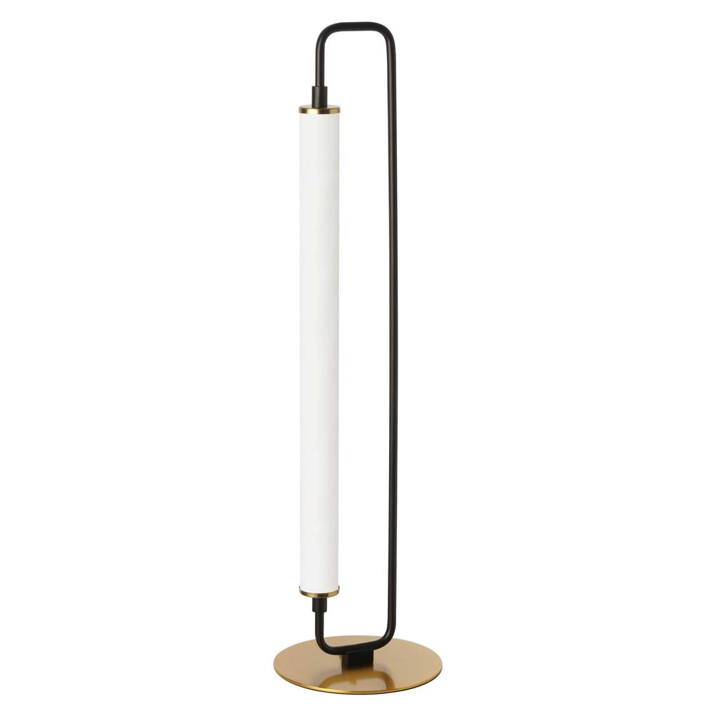 1 Light LED Freya Table Lamp Matte Black w/ White Acrylic