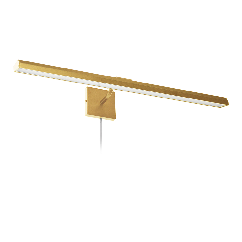 40W 32&#34; Picture Light, Aged Brass with Frosted Glass Diffuser