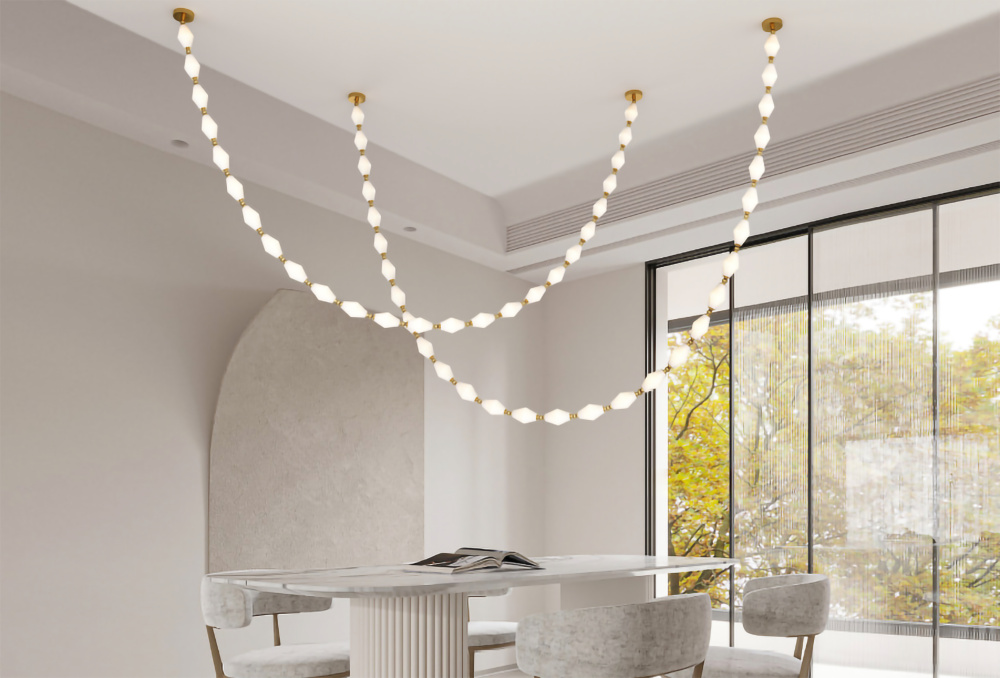 Antique Brass LED Chandelier
