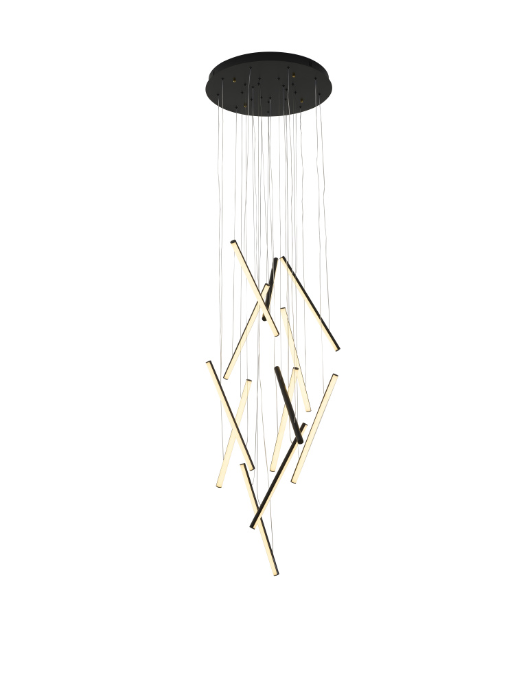 Satin Black LED Chandelier