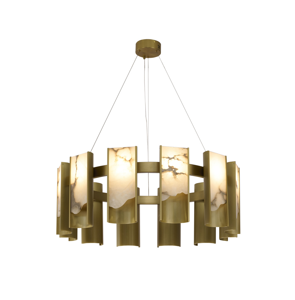 Satin Brass LED Chandelier