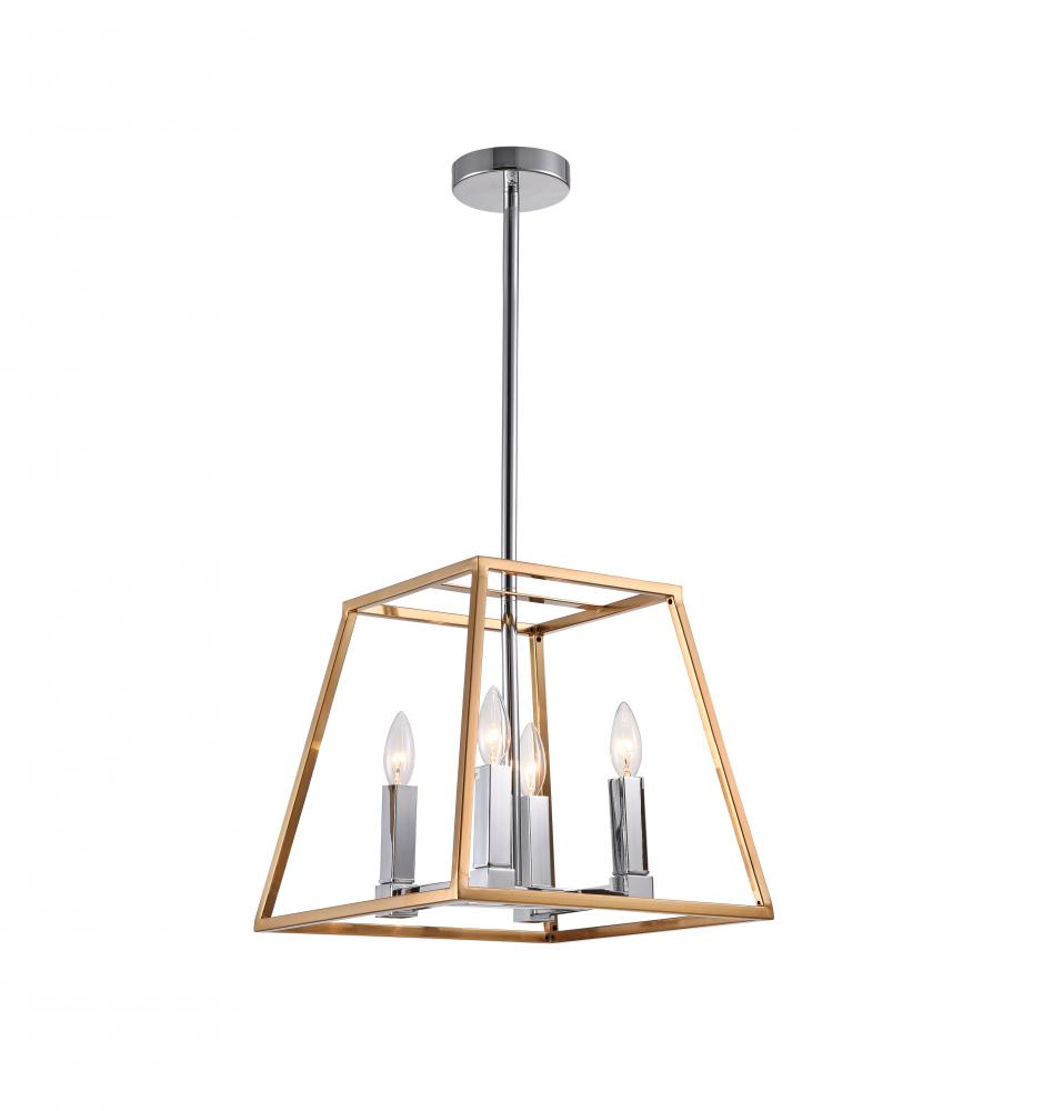 Chandelier Gold & Chrome