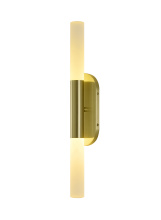 Bethel International BLT103W22BR - 2-Light Satin Brass Wall Sconce Lighting With White Frosted Acrylic Shades