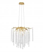Bethel International CN07C23G - Chandelier Aluminum & Glass