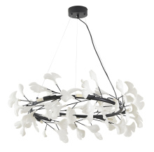 Bethel International CX02C31BLK - Round Black Frame Chandelier