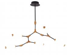 Bethel International FIT10C35BG - LED Chandelier Black & Gold