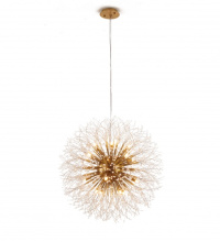 Bethel International GL86C32BR - 16-Light Brass Stainless Steel Chandelier With Clear Crystal Accents