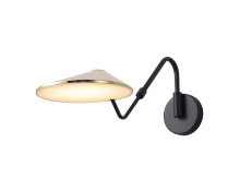 Bethel International MU152W25BR - Black and Shiny Brass LED Wall Sconce