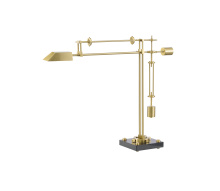 Bethel International MU154T27BLK - Black and Brass LED Table Lamp