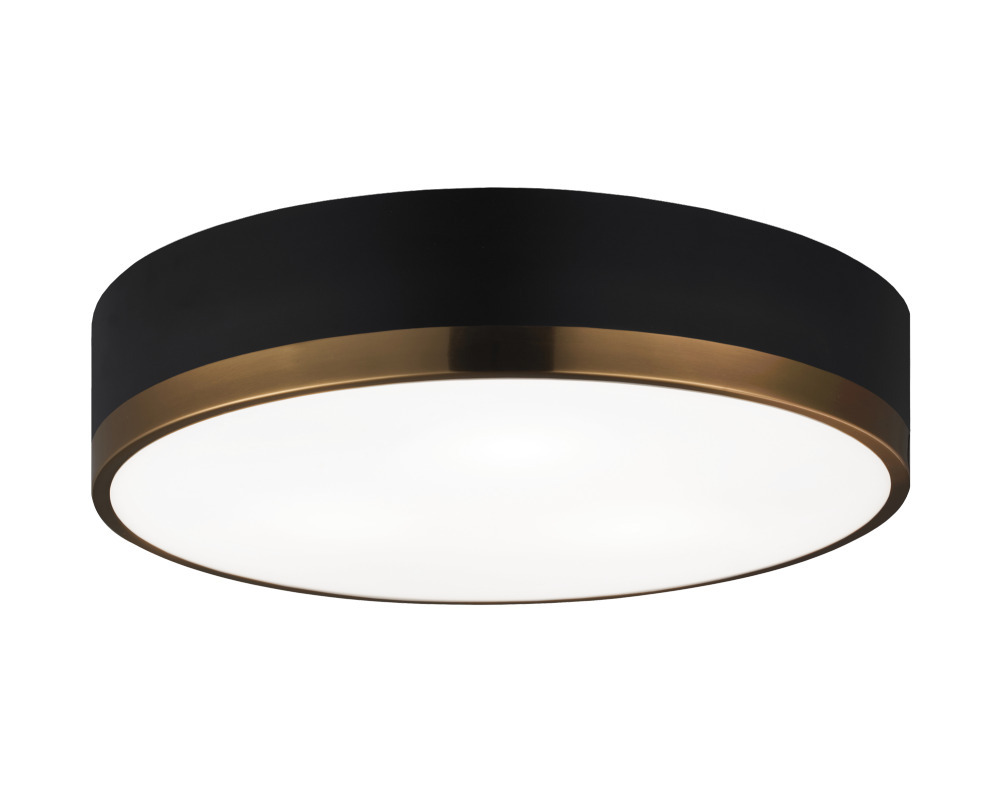 Trydor Black, Aged Gold Brass Ceiling Mount