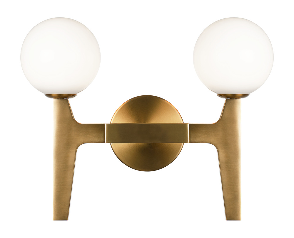 Scriben Aged Gold Brass Wall Sconce