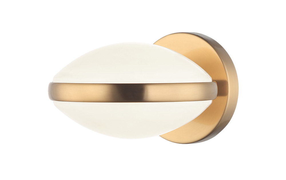 Chatoyant Aged Gold Brass Wall Sconce