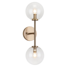 Matteo Lighting W81702AGCL - Novo Aged Gold Brass Wall Sconce