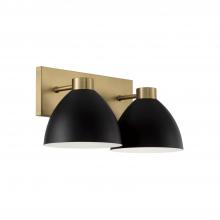 Capital Canada 152021AB - 2-Light Vanity in Aged Brass and Black