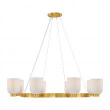 Savoy House Canada 1-3173-8-322 - Isla Blanca 8-Light Chandelier in Warm Brass by Breegan Jane